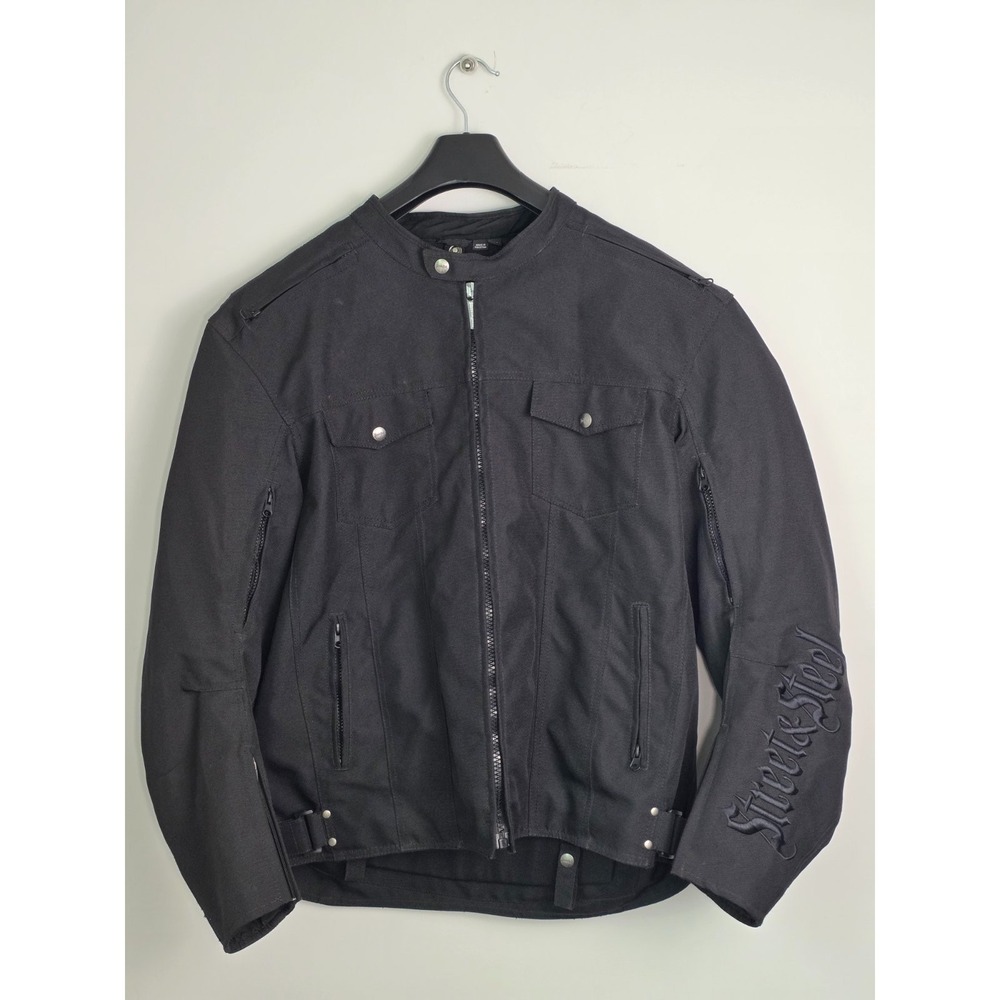 Street & Steel Jacket Mens Size XL Motorcycle Riding Fully Armored Zip Vent Coat